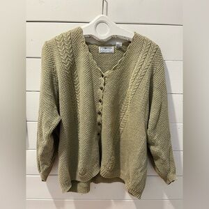 Chunky Olive Cardigan – Maggie Lawrence Sport – Size 22/